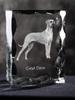 Great Dane - crystal with a picture of a dog, glass statuette with a picture, unique frame with a picture from Art-Dog brand