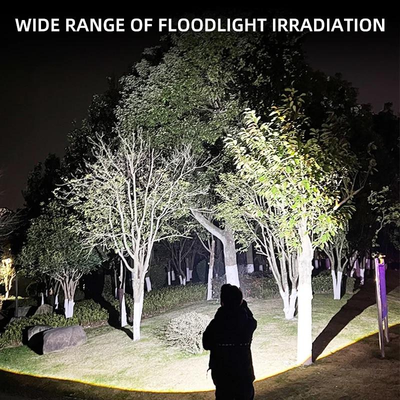High Power LED Flashlight USB Rechargeable Torch Portable Zoomable Camping Light 3 Lighting Modes Outdoor LED Light Flashlight