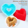 1Pc/2Pcs Heart Cake Pan 8 Inch Silicone Nonstick Heart Cake Molds Cheesecake Chocolate Cake Baking Tray for Making Wedding Valentine's Day Cakes