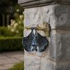 Waterproof Statue Halloween Bat Figurine, Resin Hanging Sculpture, Gothic Upside Garden Fence Accessory Down for Outdoor Tree Yard Decor Scary