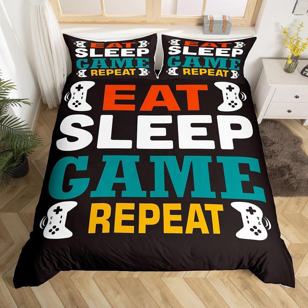 Игровой пододеяльник Твин Квин Набор постельного белья с геймпадом для ребенка, подростка, геймера, для декора комнаты, из микрофибры, чехол для одеяла