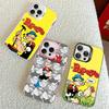 Cute Cartoon P-Popeye Colorful Silver For iPhone 17 16 15 Pro Max 14 13 12 11 Pro Plus Phone Case