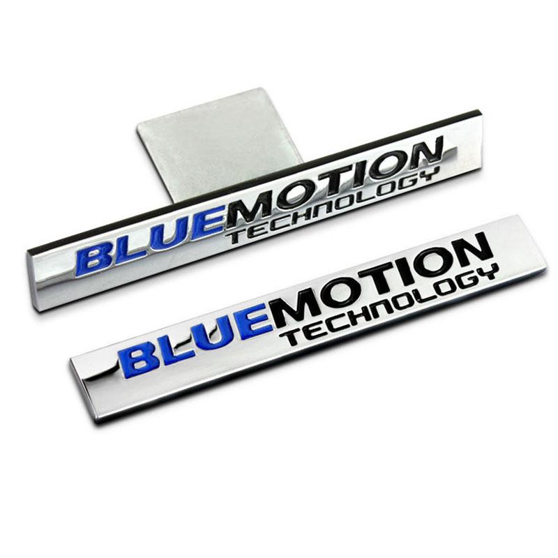 NBE1 3D Metal Car Rear Trunk Front Grill Badge Logo Bluemotion Emblem Stickers For Volkswagen VW Golf 7 TDI MK7 POLO Passat B8 B6