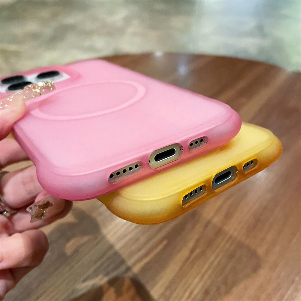 Роскошный мягкий силиконовый магнитный чехол для зарядки Magsafe для iPhone 14 11 12 13 15 Pro Max матовый прозрачный цветной ударопрочный чехол