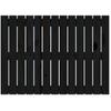 Wall Mounted Headboard in Black 82.5 x 3 x 60 cm Solid Pine Wood
