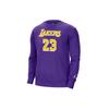 Jordan Los Angeles Lakers Fleece Crew Neck Sweatshirt Men Tops Purple CN1052-504