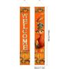 2pcs Thanksgiving Turkey Porch Banner Sign Set 12x71 Inch Autumn Thanksgiving Doors Decoration Fall Welcome Sign Pumpkin Door Banners for