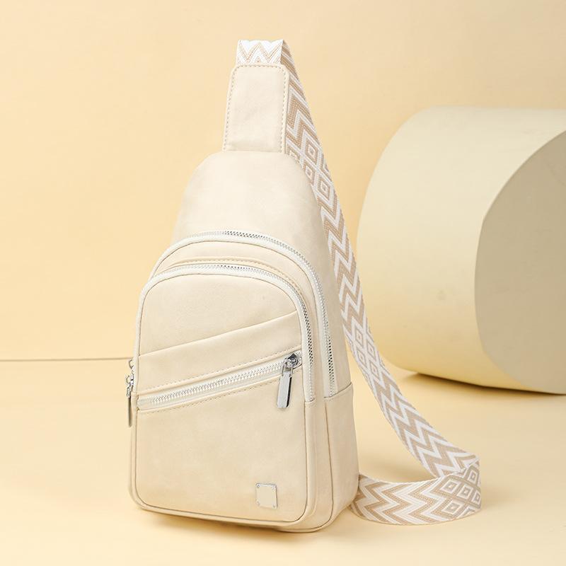 Винтажная женская нагрудная сумка большой вместимости из ПУ, сумка-кроссбоди