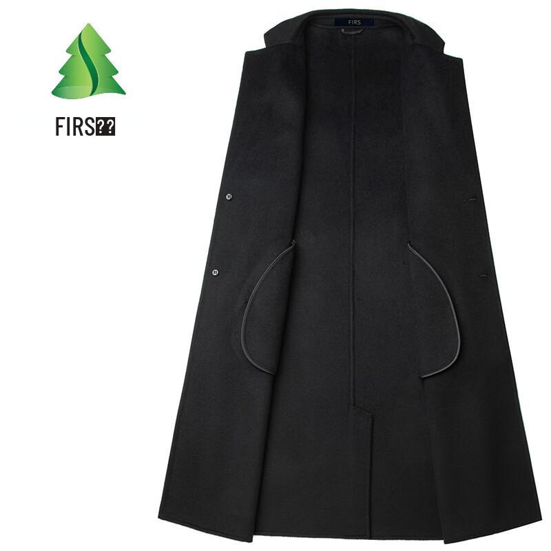 Мужское очень длинное двустороннее шерстяное тренч-пальто Shanshan