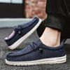 2024 Nem Men's Breathable Casual Canvas Shoes Comfortable Loafers Soft Penny Walking Shoes Men's Lightweight Driving Boat Shoes