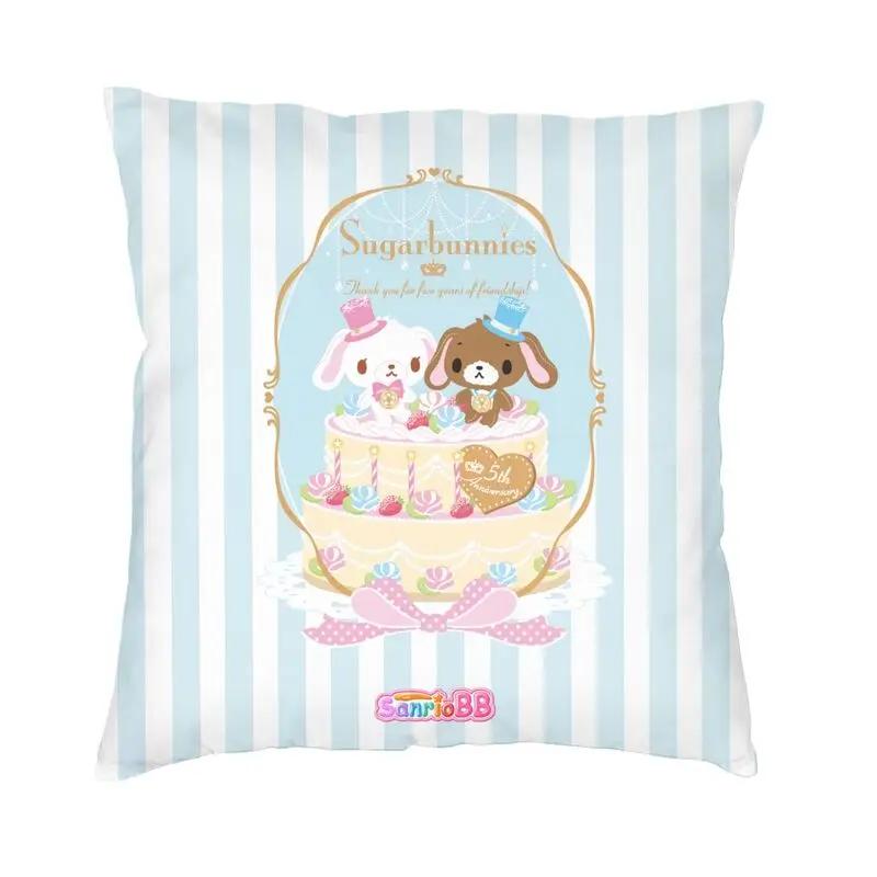 Чехлы для подушек Kawaii Bunny Sugarbunnies, диванные, домашние, декоративные, аниме, мультяшные, квадратные, 45x45