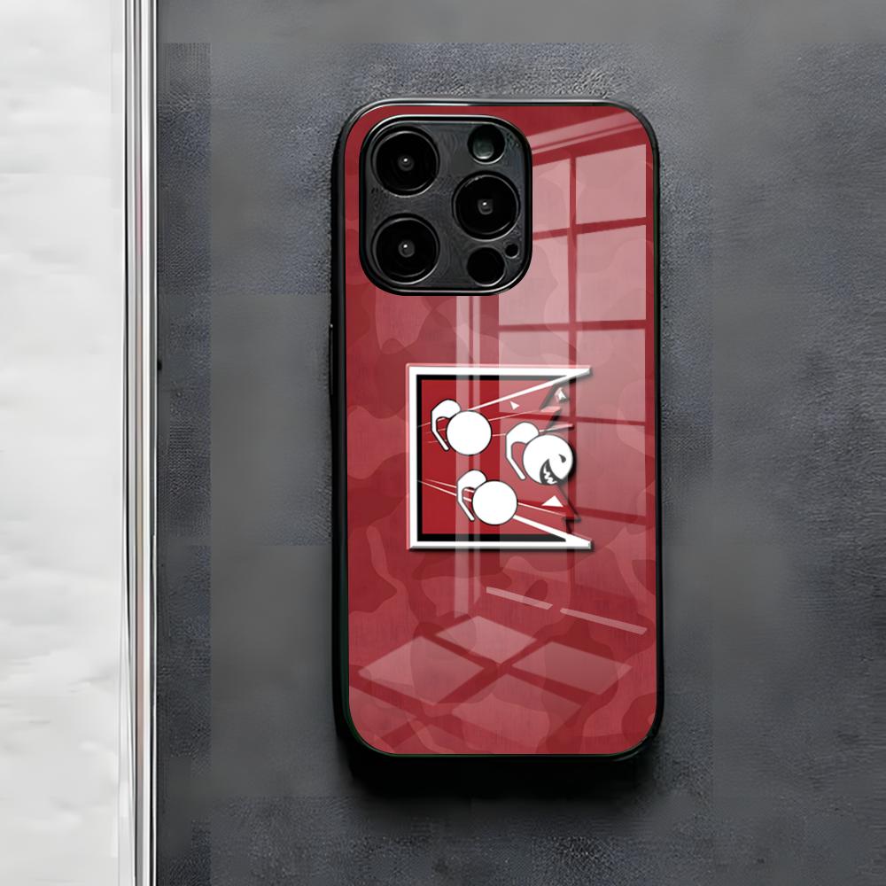 R-Rainbow-Six Siege Game Phone Case For IPhone 17 Air 16 E Pro Max 15 14 13 Mini 12 Pro 11 Max Plus Black Glass Cover
