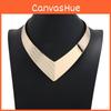 V Creativity Shaped Metal Women Collar Necklace With Fashion Geometric Design