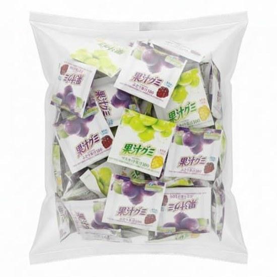 Meiji Fruit Juice Gummies Smart Pack Muscat Grape Small Bag 2 Types 36 Bags Assortment Single-Serving Individually Wrapped