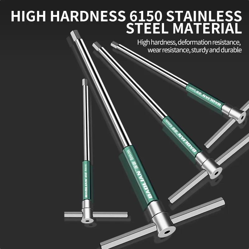 T/L 2.5/3/4/5/6/8/10 мм отвертка Torx T-образный шестигранный ключ хромированный гаечный ключ Т-образный ручной инструмент удлиненный Т-образный торцевой ключ