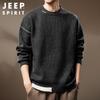 JEEP SPIRIT Men's Heavyweight Round Neck Sweater