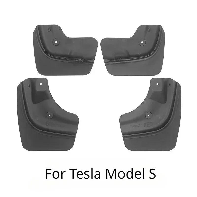 4Pcs/set Mud Flaps Splash Guards For Tesla Model X S 2017-2024 Front Rear No Drilling Wheel Mudguard Guard Fender Accessories