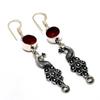 Mozambique Garnet Gemstone 925 Silver Plated Handmade Jewelry Earring 2.38"