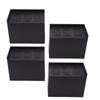 4 шт. прочная черная подставка 5 дюймов квадратная увеличенная расширенная мебельная подставка для офиса