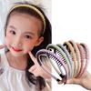 Cute Candy Colors Wrap Cloth Teeth Hairbands For Girls Sweet Hair Ornament Non-slip Headband Hair Band Fashion Hair Accessories