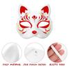 1PC Japanese Mask Half Face Hand-painted Cat Fox Mask Anime Demon Slayer Masquerade Halloween Festival Cosplay Prop