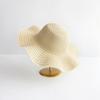 Stylish and simple women's summer big eaves, sunshade and sunscreen, woven straw hat, handmade DIY hat embryo, hot-selling in tourist resorts