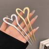 Корейская новая заколка для волос палочки для волос сердце геометрический металл трендовый металлический аксессуар для волос головной убор прическа для женщин девушек ювелирные изделия