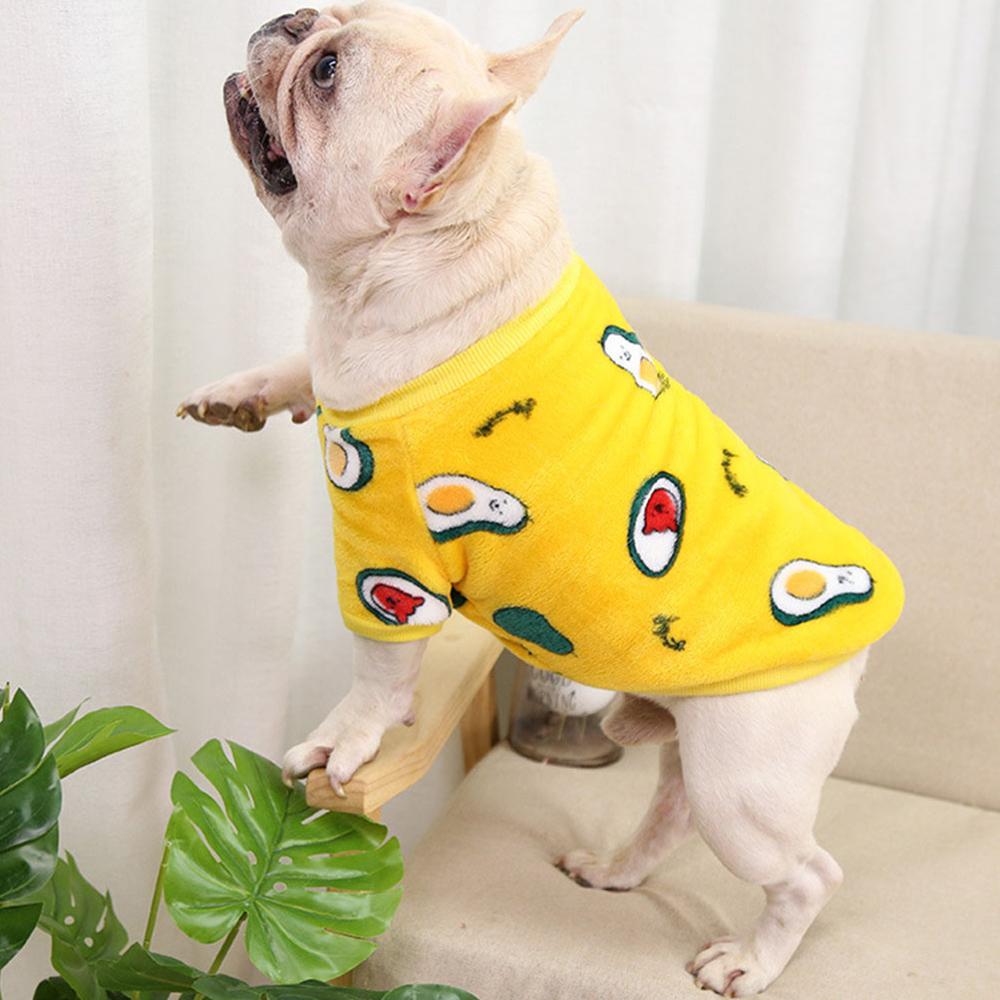 Толстовка с капюшоном для маленьких собак с милым принтом, жилет, зимняя теплая одежда для домашних животных, толстовка для французского бульдога, ши-тцу, куртка для щенков, собак, кошек, одежда для домашних животных