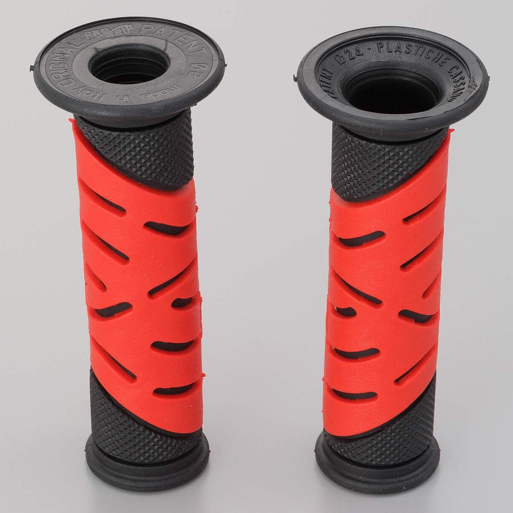 Мотоциклетные ручки Daytona PROGRIP для диаметра 719 98043, 125 мм, для рулей 22,2 мм, гелевые, антивибрационные, тип, черно/красные,