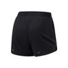 Li Ning Running Series Solid Color Mid Waist Comfortable Versatile Breathable Quick Dry Straight Leg Sports Shorts Women Shorts Black AKSU050-1
