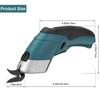 Rechargeable Fabric Electric Scissors Wireless Battery Cutter Cloth Carpet PVC Leather Cutting Tools DC3.8V 36W Cordless Sewing Shear
