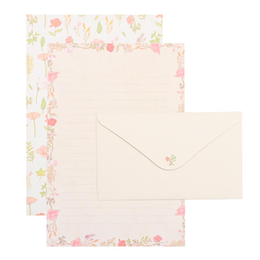 Pattern Flower Printing Letter Stationery With Envelopes 3PCS Writing Paper 6PCS Variety Designs