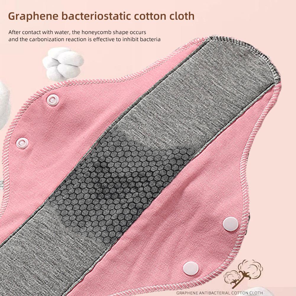 Adult Washable Cotton Pad Soft Comfortable Breathable Water Absorbing Anti-leakage Graphene Antibacterial Bacteriostatic Underpants Pad