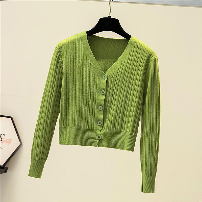 Осенний облегающий повседневный вязаный кардиган для женщин с длинным рукавом, верхняя одежда, элегантный свитер, куртка для женщин, зимняя мода, теплый трикотаж, кардиганы 24745