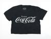 Унисекс Черная футболка с графическим принтом Coca-Cola M