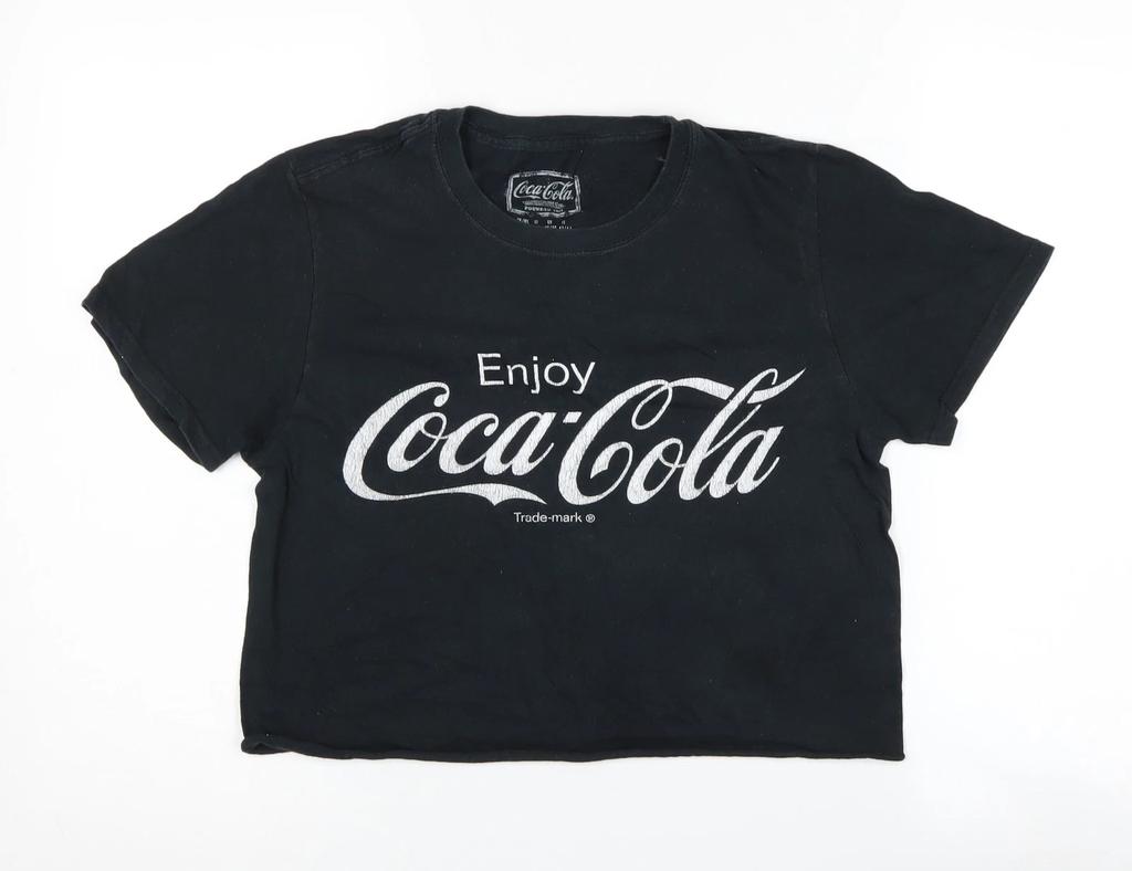 Унисекс Черная футболка с графическим принтом Coca-Cola M