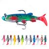 1Pcs Fishing Lure 8cm/14g Floating Artificial Hard Bait Bass Wobblers Lures Crankbait Hooks Tackle Soft Bait T-tail Colored