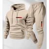 Mens Hooded Sweatshirt Set Long Sleeve Top Pants Casual Sportswear Loose Fit