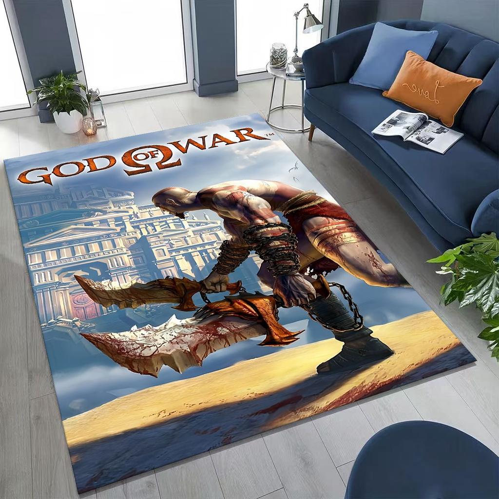 Классика God of War Кратос 3A Игра Игровой ковер для спальни, гостиной, дивана, домашний коврик для двери, декор, большой детский игровой нескользящий коврик для пола