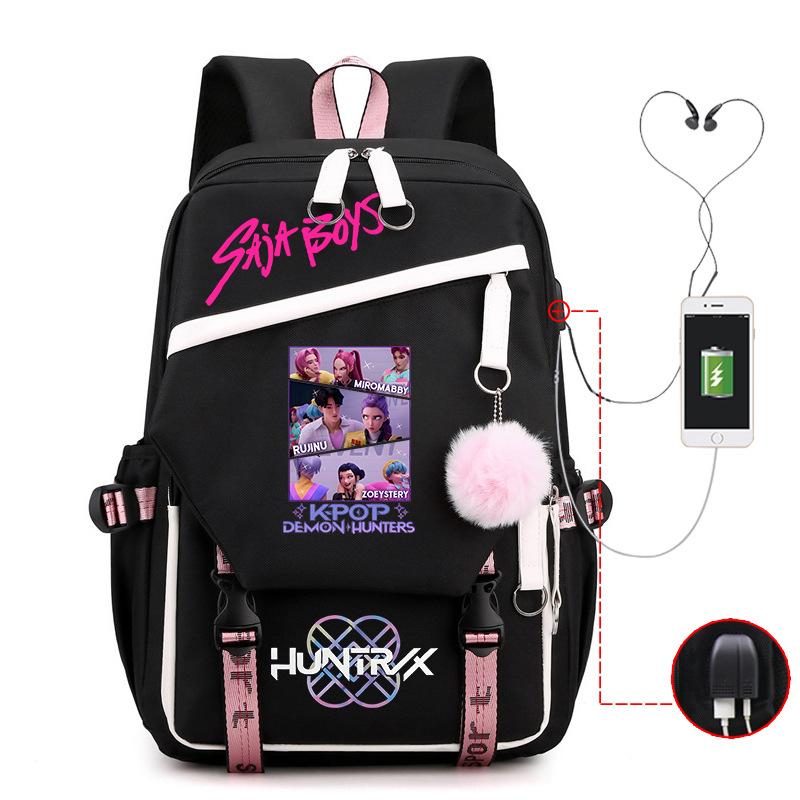 Animation Peripheral Printing Korean Version Style Children'S Backpack College Style Junior High School Student Leisure Schoolbag