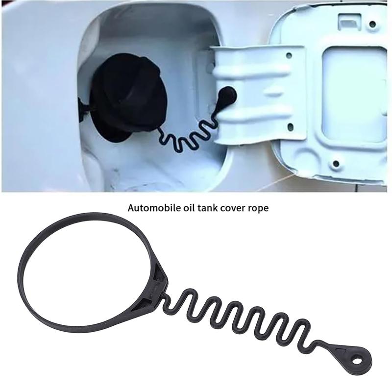 Fuel Tank Cap Cover Line Cable Wire with Ring Petrol Diesel Gas Oil Rope 31336424 Black for Volvo S90 S80 S60 XC60 XC90