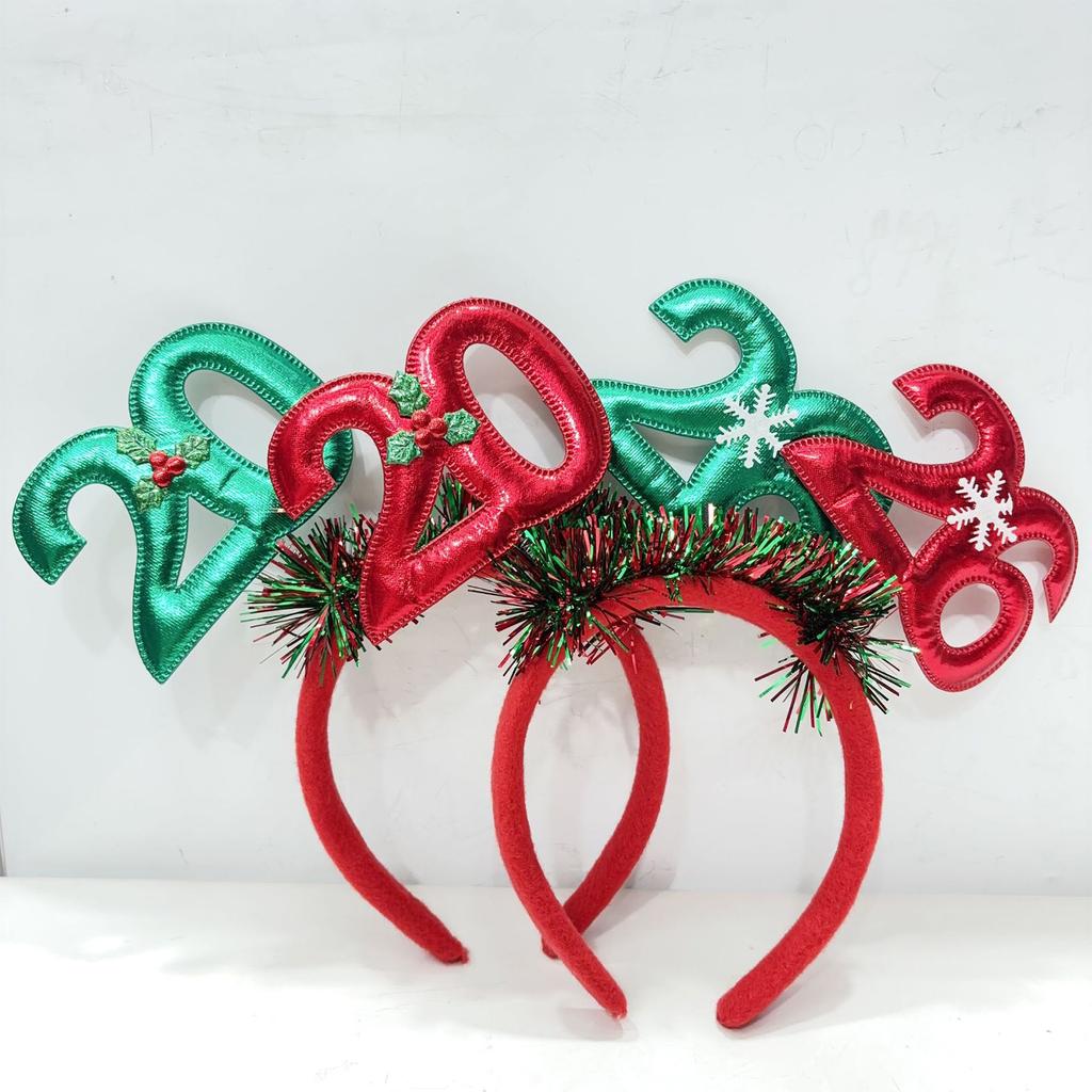 2026 Glittering Garland New Year Headband With Padded Number Comfortable Hair Accessory For Festival Event Celebration