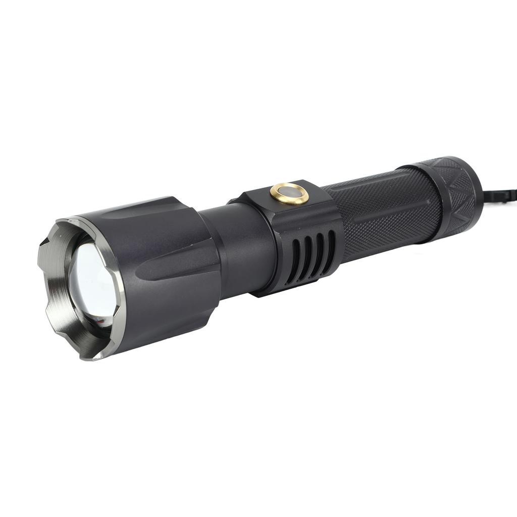 Zoomable Flashlight High Brightness White Light Type C Charging 1500m Long Range for Outdoor