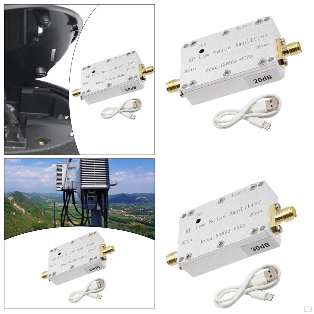 50M-6GHz RF Amplifier Type C Interface Aluminum Alloy Low Noise