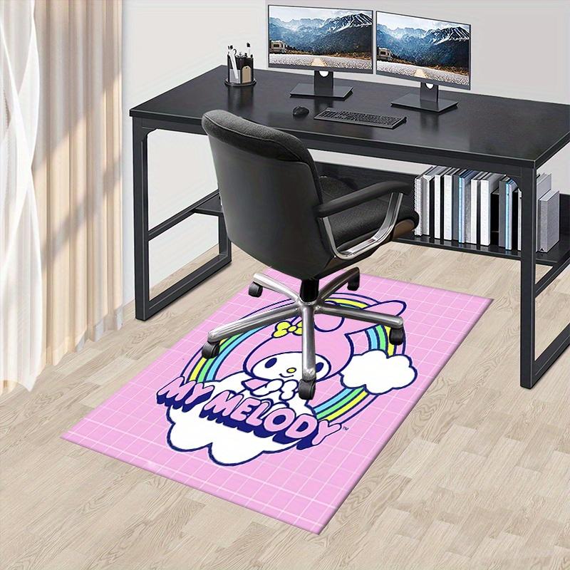 Office Rug My Melody, Rainbow Anti-Slip Rug, Machine Washable for Living Room, Bedroom, Office, Multiple Sizes, Bedroom Mat, Decorative Mat, Durable M