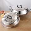 Stainless Steel Dome Pot Lid Heightened Cheese Plate Lid Grill Accessories Pot Cover  Wok