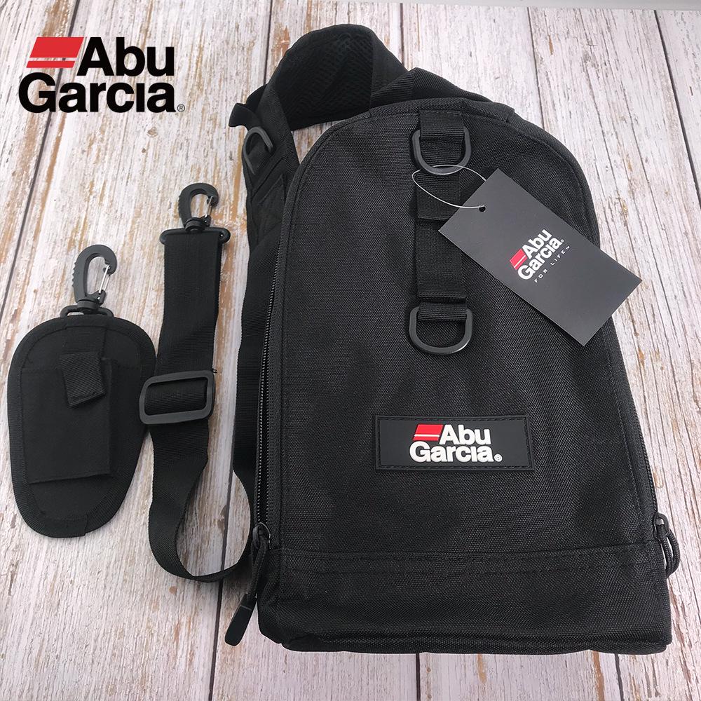 Genuine Abu Garcia Asymmetrical Shoulder Bag: Double-Layer Chest Bag for Lures and Fishing Accessories