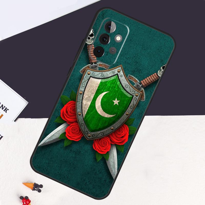 Чехол Флаг Пакистана для Samsung Galaxy A13 A35 A15 A55 A53 A33 A36 A56 A26 A16 A22 A32 A52 A54 A34 A05 A06