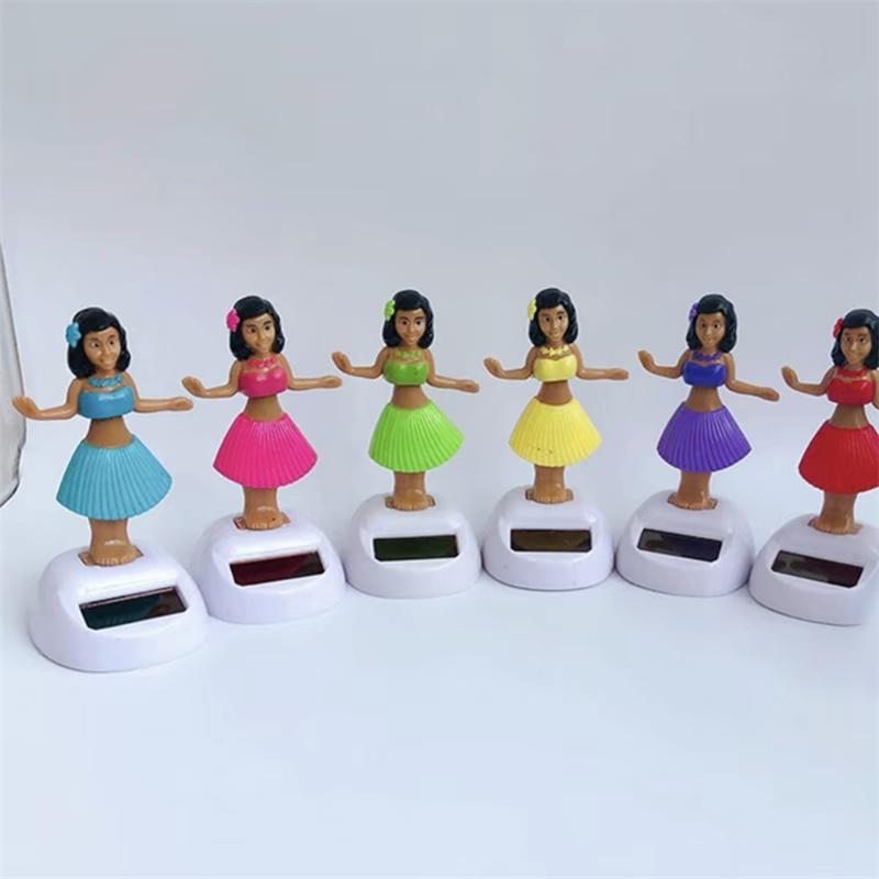 Солнечная энергия Танцующая Хула Девушка Украшения для приборной панели Качающиеся игрушки-болванчики