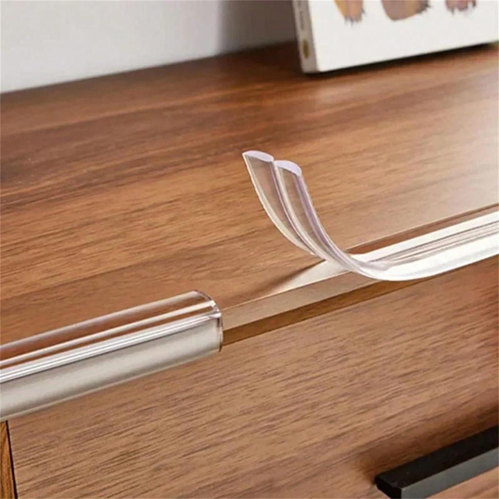 1PC 2m/78.74inch Guard Furniture Corner Protector Strip Self Adhesive Transparent Kids Collision Proof Soft Bumper Baby Safety